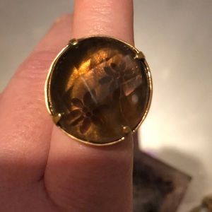 Glow by Sheila fajil faceted Smokey quartz ring